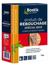 Enduit de rebouchage spécial bois poudre 1kg BOSTIK