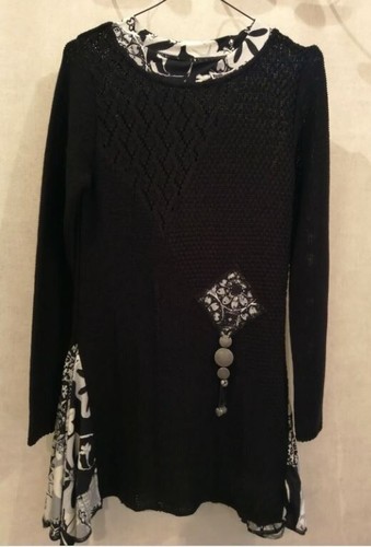 Robe pull tunique noire