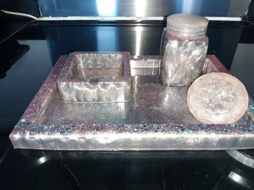 Homemade resin tray set - resin,