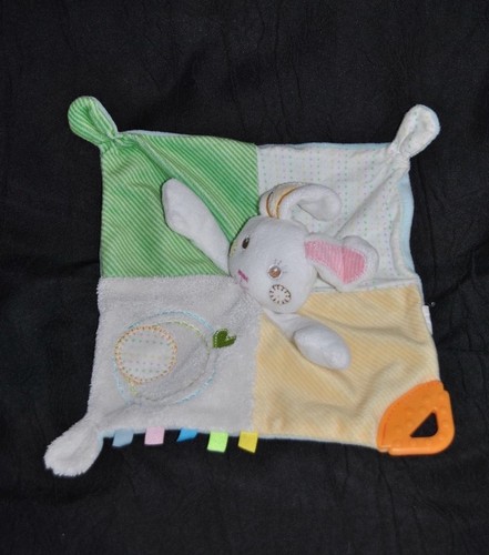 Peluche doudou lapin plat