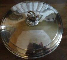 Grand plat à Paella  couvert métal argenté