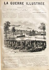 GUERRE ILLUSTREE 1870 N° 38 "  SIEGE DE PARIS - FONTE DE CANONS - CANTINE  "