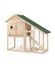 lionto Clapier Petit enclos pour animaux villa pour lapin 140x65x119 cm