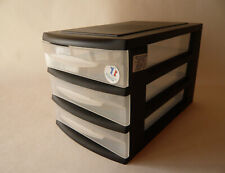 LOT de 2 modules de rangement A5 – 3 tiroirs – noirs - bureau - E D A- neuf