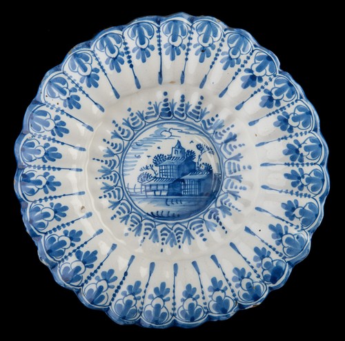 Delft blue and white - and, lobed