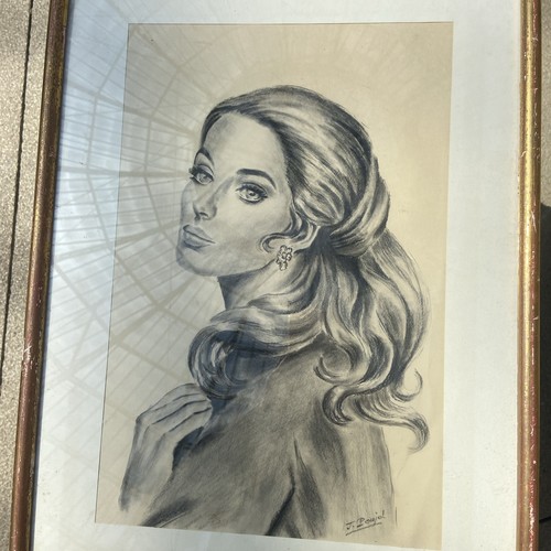 Dessin portrait femme - dessin, de