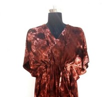 Indien Marron Shibori Caftan
