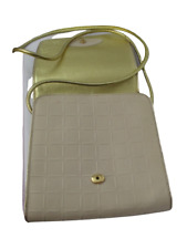 Petit sac cuir beige "Stéphane KELIAN Paris". Intérieur et Bandoulière cuir or