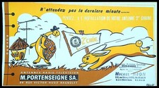 Buvard Publicitaire, M.PORTENSEIGNE SA. Antennes Radio Télévision 2e chaine