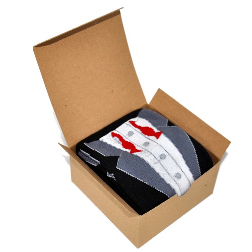 Mens socks gift box tuxedo - box,