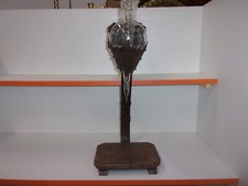 Carafe à Vin Vintage Années 60 - Métal et Verre avec Détails Gravés, Décanteur 