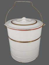 Seau à couvercle en émail