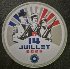 Patch/Ecusson  officiel 14 juillet 2025/velcro a dos