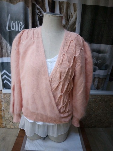 Superbe pull angora abricot - pull,