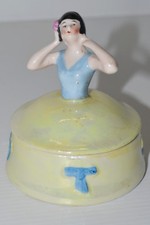 SUPERBE BOITE BAIGNEUSE ART DECO PORCELAINE ALLEMANDE 1930 BIJOUX COLLECTION