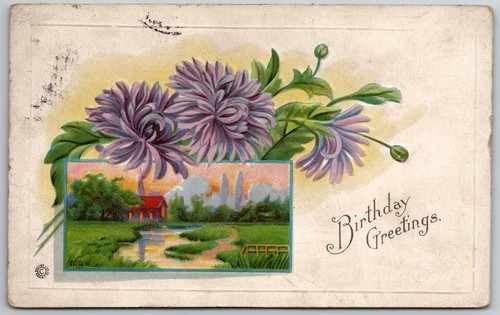 Vintage embossed birthday - vintage,
