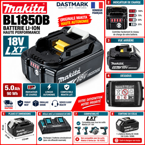 Batterie makita bl1850b - batterie, 18v