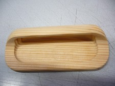 Poignée bois plat pin brut 110 mm entraxe 70 mm pour meuble tiroir coffre