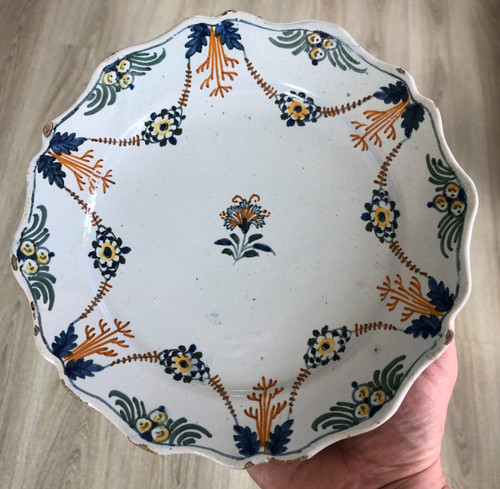 Belle assiette faïence xviii - faïence,