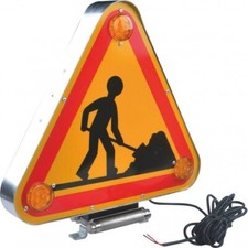 Triangle Triflash LED 700mm Double Face Classe A – 72 LEDs, 12-24V, Aluminium, I