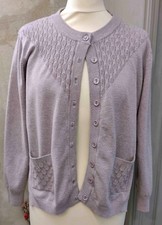 Gilet mauve maille femme