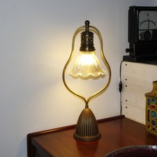Lampe vintage verre holophane - vintage,