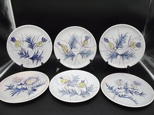 VALLAURIS  SERVICE AUX CHARDONS. 6 ASSIETTES PLATES - LOT 5