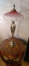 lampe 1920 bronze abat-jour en
