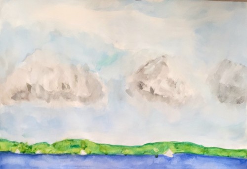 aquarelle marine 29cmx42cm 