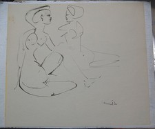 dessin ORIGINAL  encre LEONOR FINI