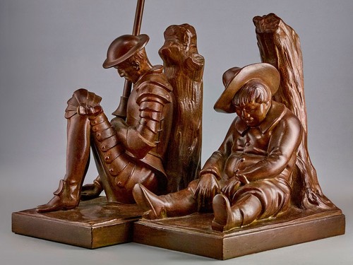 Serre livres bronze - -, don