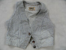 R95TH joli gilet en jean rayé blanc bleu taille 14 J TOP BI820