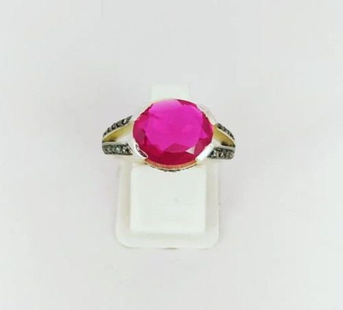 Bague rubis simple coupe - rubis,