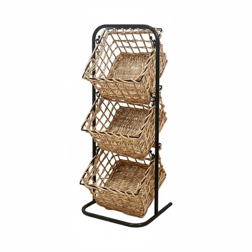Rayonnage métal rotin - en,