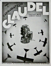 PUBLICITÉ DE PRESSE 1928 LE CARBURATEUR CLAUDEL JAMAIS ÉGALÉ