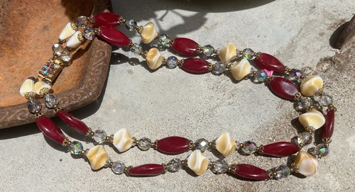 Collier ancien rangs perles - collier,
