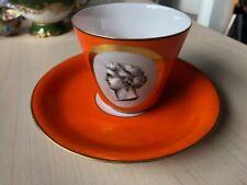 Tasse à café ancienne Napoléon III en porcelaine peinte