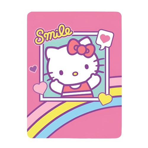 Couverture fleece hello - couverture,