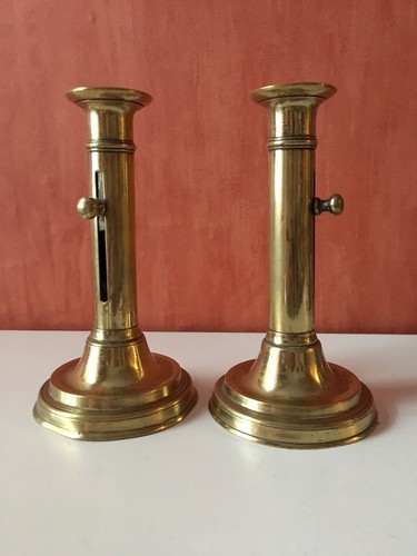 Ancienne paire bougeoirs à - ancienne,