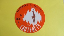 autocollant vintage je skie à
