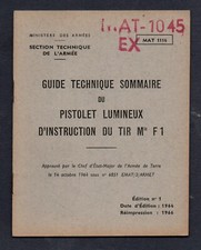 Pistolet d'instruction du Tir Mle F1 - Guide technique sommaire - Armée