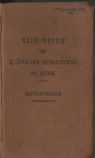 1938 Vade-Mecum officier du génie sapeur-mineur /Vademecum guerre militaire arme
