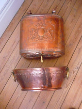 Antique French Copper Fountain Or Planter-Nice Garden Piece-lions and heart