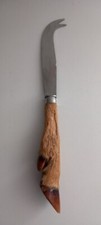 Beau couteau à fromage à lame en inox et manche en pied de biche 28,5 cm