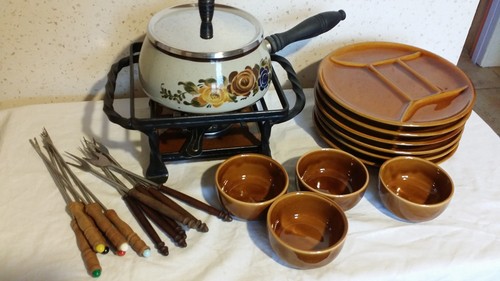 Service fondue socle en - service,