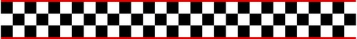 Bande damiers filets rouge - damiers,