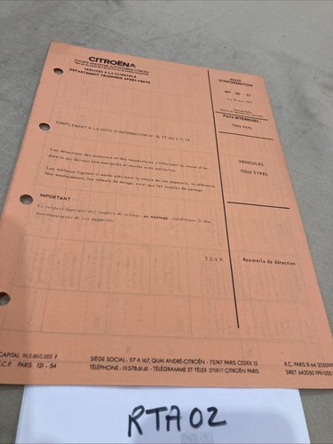 Citroën note information 56tt - note,