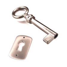Clé de meuble et entrée de clé contemporain design 70mm décoration clef nicke...