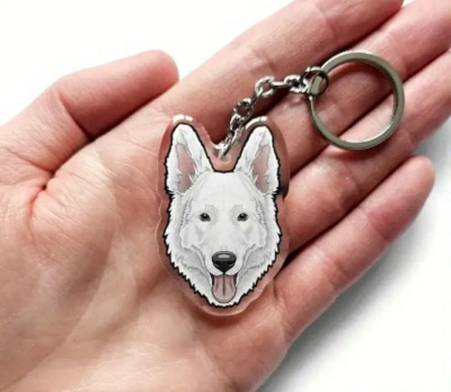 Porte clé berger blanc - porte-clé,