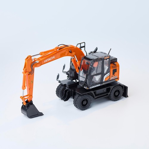 Pelle sur pneus hitachi - pelle,